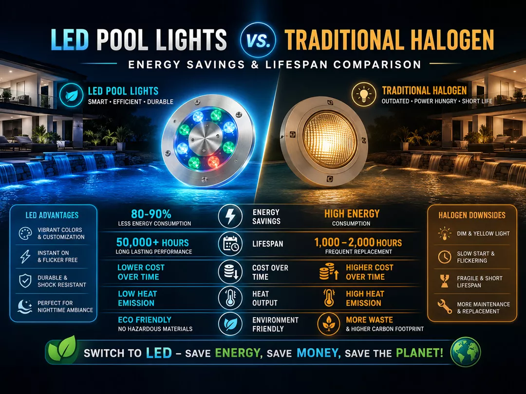 LED vs. Halogen Swimming Pool Light: Which One Actually Saves You Money?

