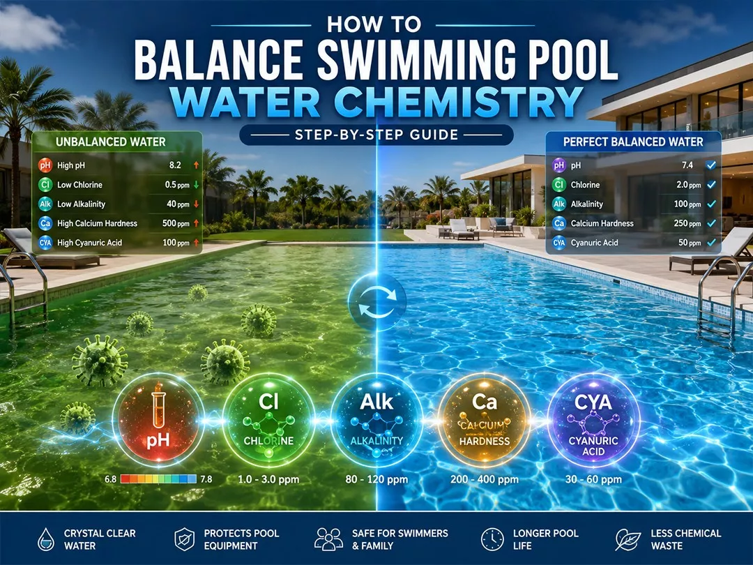 How to Balance Swimming Pool Water Chemistry: A Step-by-Step Guide

