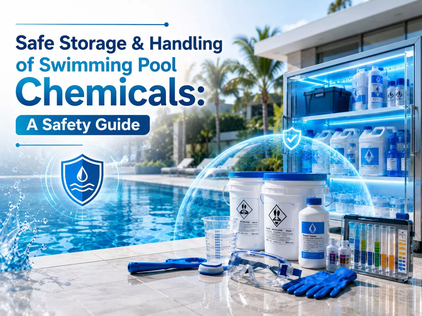 Safe Storage & Handling of Swimming Pool Chemicals: A Complete Safety Guide



