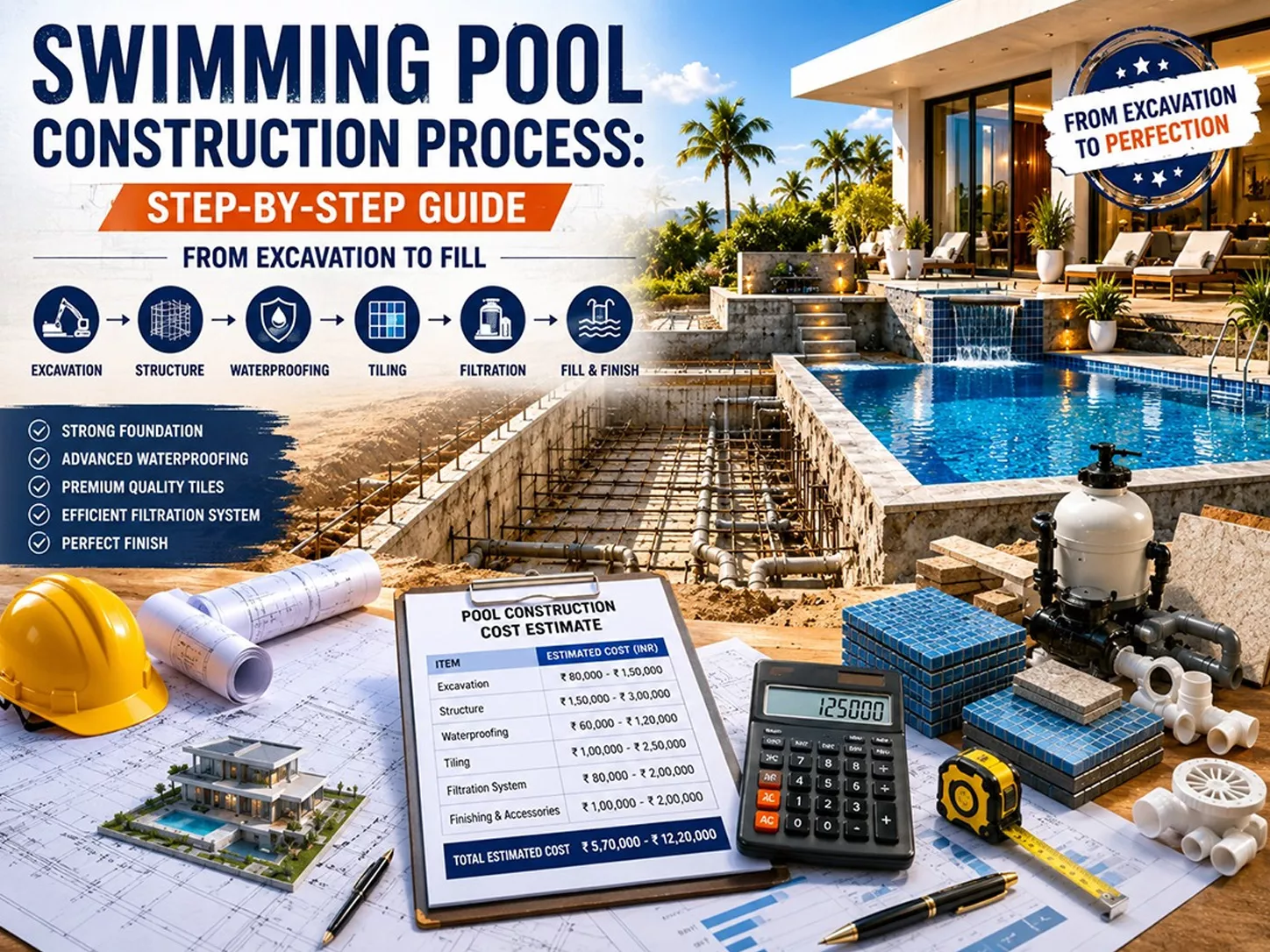 Swimming Pool Construction: Complete Step-by-Step Guide for India
