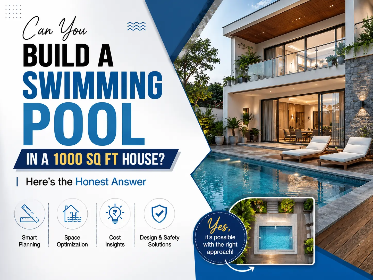 Can You Build a Swimming Pool in a 1000 Sq Ft House? Here's the Honest Answer

