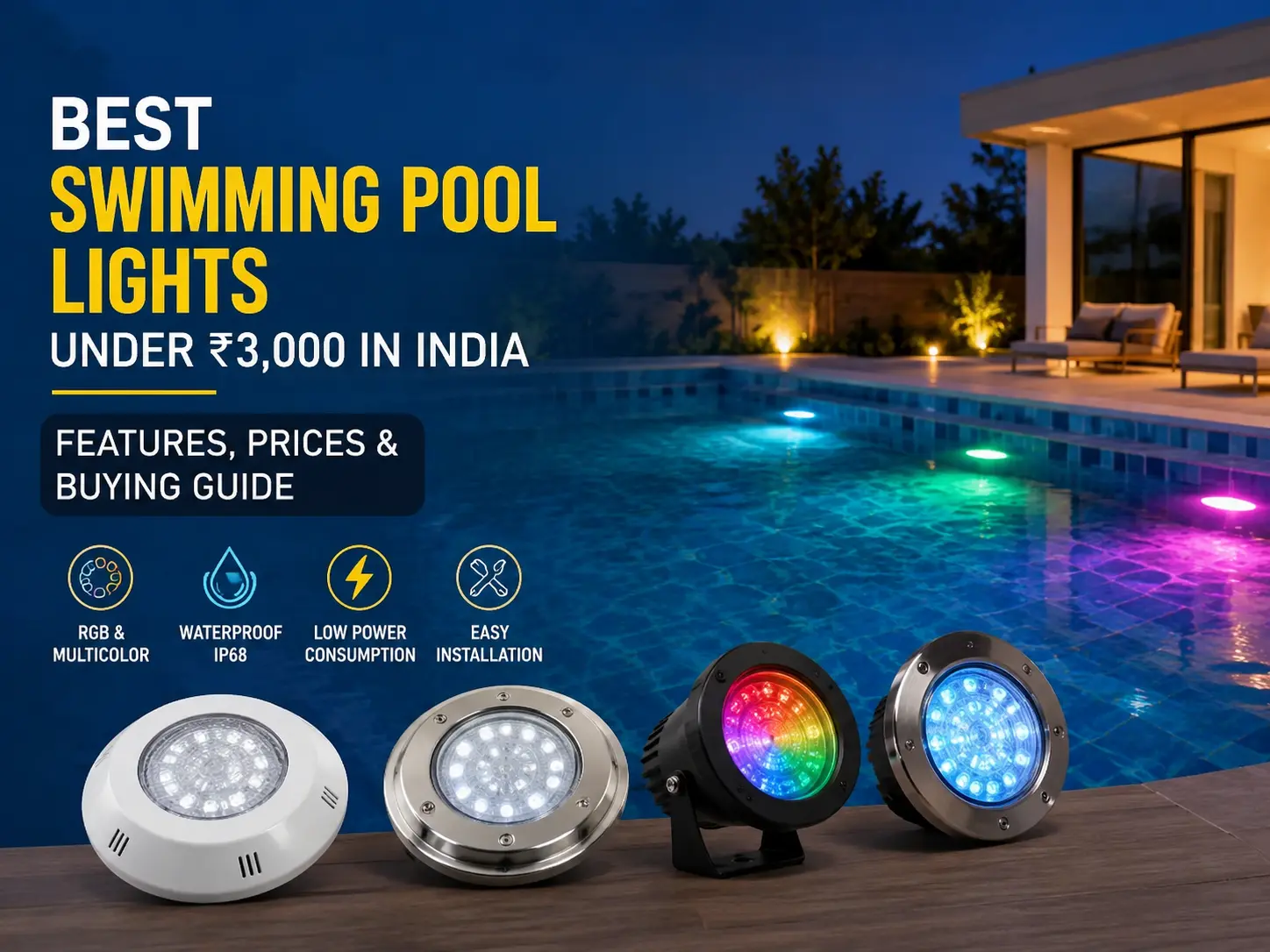 Best Swimming Pool Lights Under ₹3,000 in India: Features, Prices & Buying Guide

