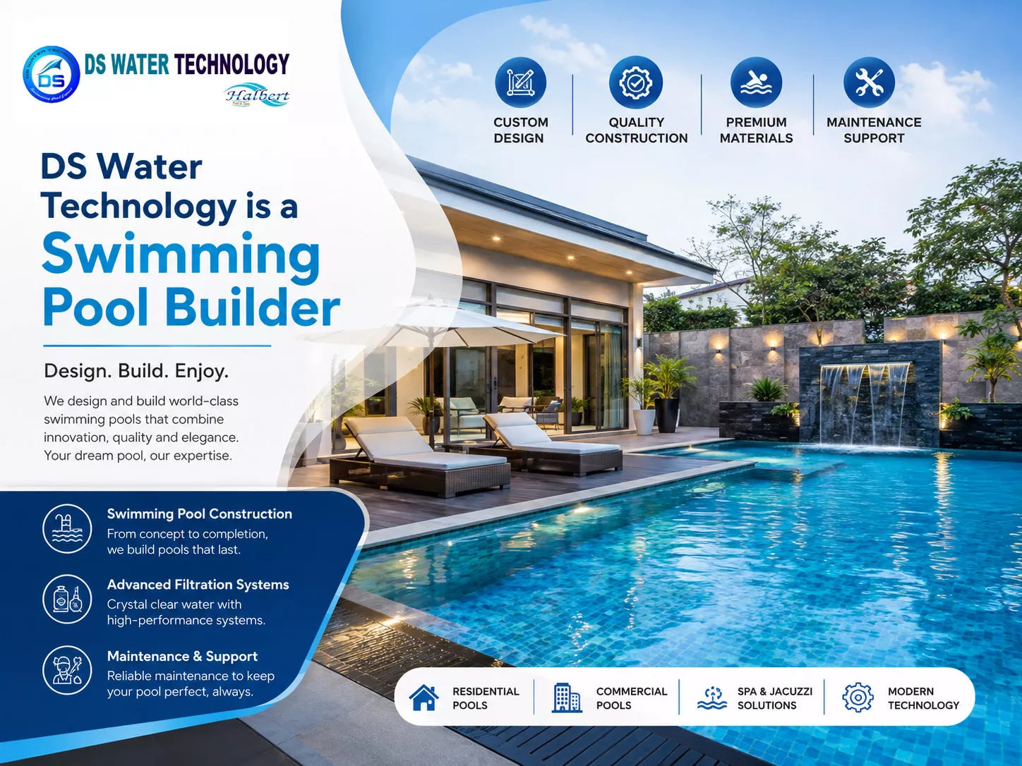 DS Water Technology is a Swimming Pool Builder