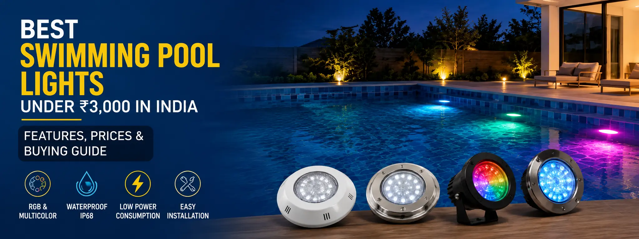 Best Swimming Pool Lights Under ₹3,000 in India: Features, Prices & Buying Guide