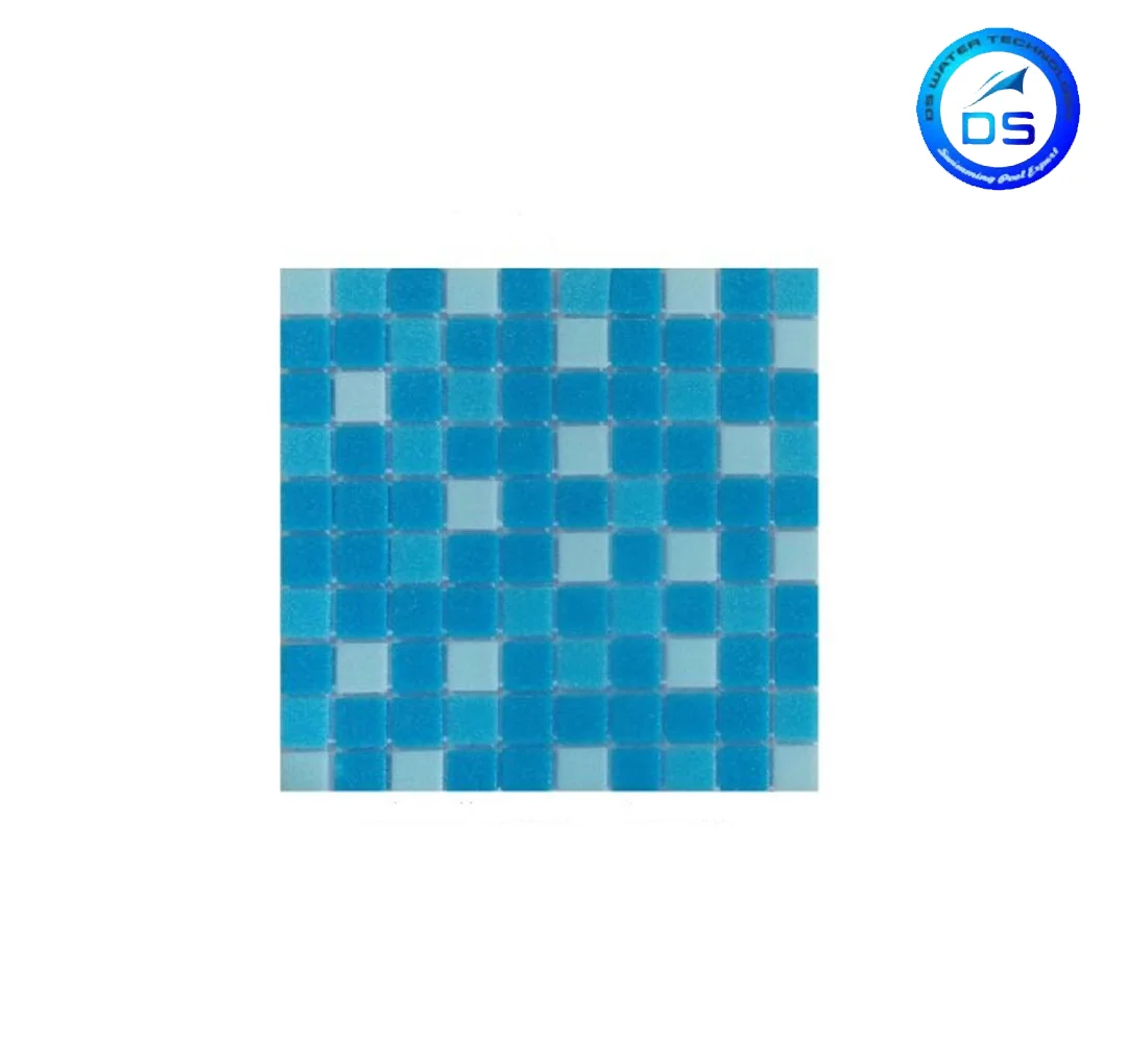 Square Matte Blue Stone Mosaic Pool Tile
