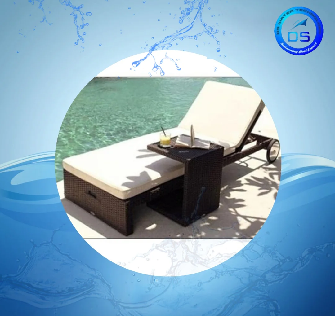 Aluminium Wood Outdoor Sun Lounger
